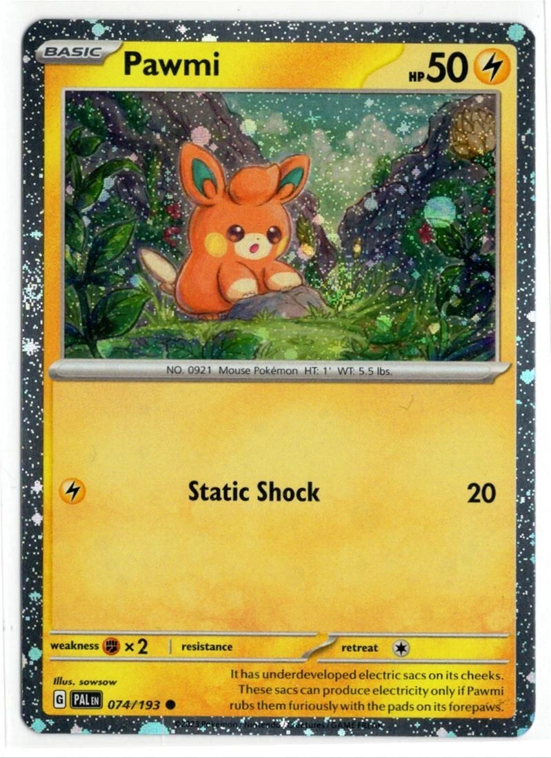 Pawmi Cosmos Holo 074 - Paldea Evolved Pokesingles