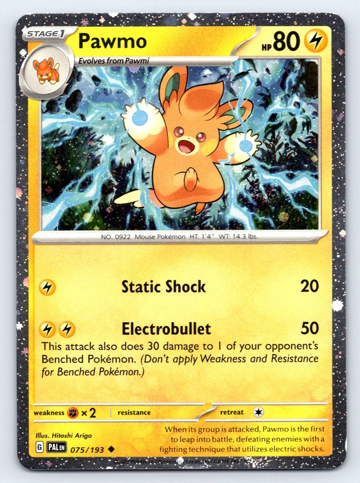 Pawmo Cosmos Holo 075 - Paldea Evolved Pokesingles