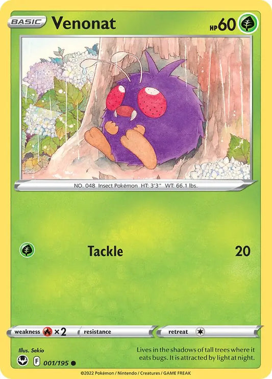 Venonat 001, Silver Tempest | Sword & Shield, , 0.00 kr, Pokesingles. Kjøp pokemon kort til lave priser hos oss.