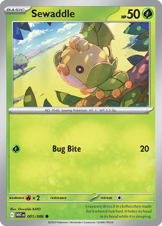 Sewaddle 001 - White Flare Pokesingles
