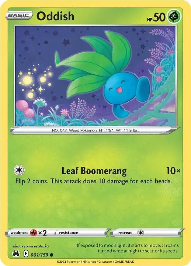 Oddish 001, Crown Zenith | Sword & Shield, , 0.00 kr, Pokesingles. Kjøp pokemon kort til lave priser hos oss.