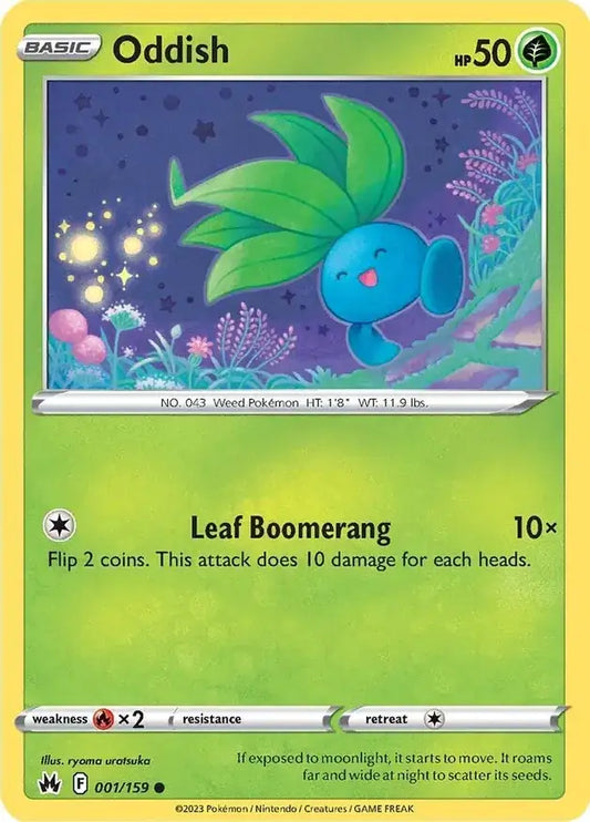 Oddish 001, Crown Zenith | Sword & Shield, , 0.00 kr, Pokesingles. Kjøp pokemon kort til lave priser hos oss.