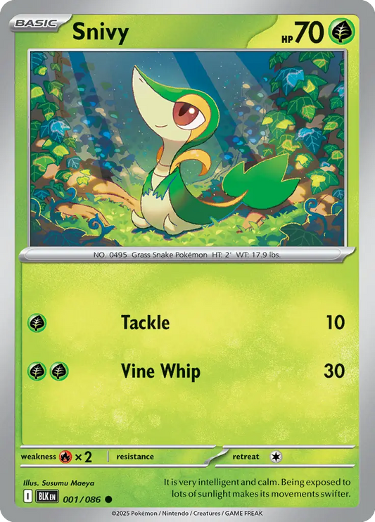 Snivy 001 - Black Bolt Pokesingles