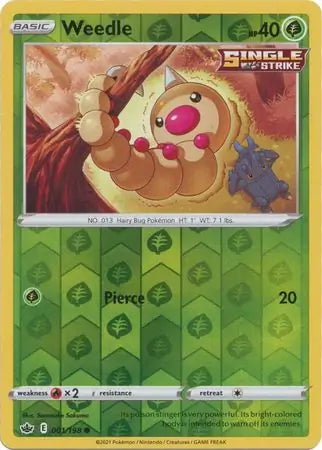 Weedle Reverse Holo 001