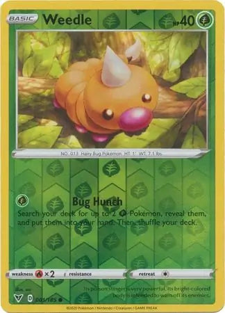Weedle Reverse Holo 001 - Vivid Voltage Pokesingles