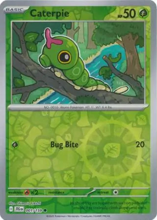 Caterpie Reverse Holo 001 - Journey Together Pokesingles