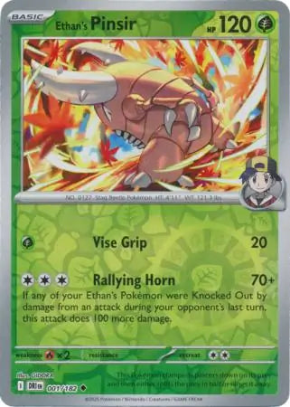 Ethan's Pinsir Reverse Holo 001 - Destined Rivals Pokesingles