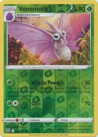Venomoth Reverse Holo 002, Silver Tempest | Sword & Shield, , 0.00 kr, Pokesingles. Kjøp pokemon kort til lave priser hos oss.