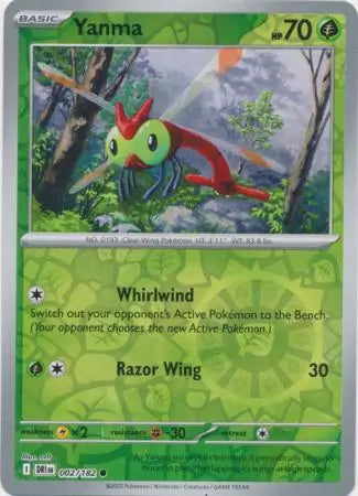 Yanma Reverse Holo 002 - Destined Rivals Pokesingles