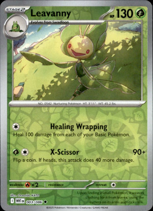 Leavanny Reverse Holo 003 - White Flare Pokesingles