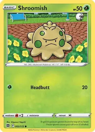 Shroomish 003, Brilliant Stars | Sword & Shield, , 0.00 kr, Pokesingles. Kjøp pokemon kort til lave priser hos oss.