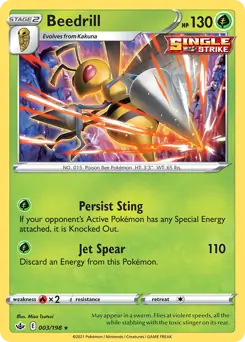 Beedrill 003 Holo Rare - Chilling Reign