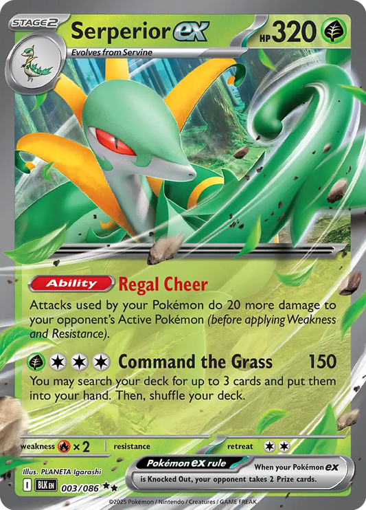 Serperior ex 003 - Black Bolt Pokesingles