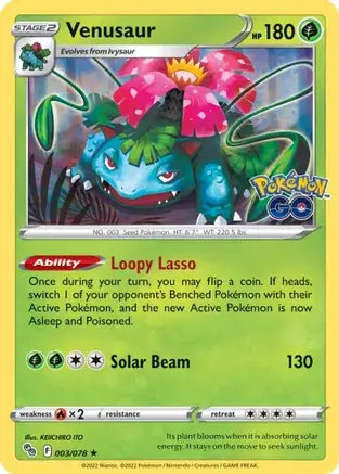 03 Venusaur Holo Rare, Pokemon Go | Sword & Shield, holo, 5.00 kr, Pokesingles. Kjøp pokemon kort til lave priser hos oss.