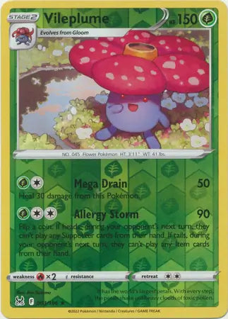 Vileplume Reverse Holo 003, Lost Origin | Sword & Shield, , 0.00 kr, Pokesingles. Kjøp pokemon kort til lave priser hos oss.