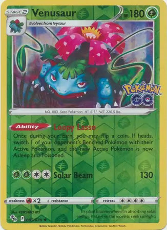 03 Venusaur Reverse Holo, Pokemon Go | Sword & Shield, rare, 7.00 kr, Pokesingles. Kjøp pokemon kort til lave priser hos oss.