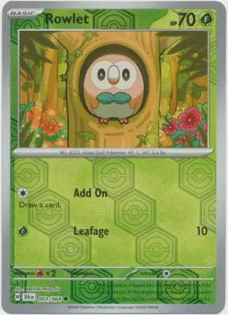 Rowlet Reverse Holo 003 - Shrouded Fable