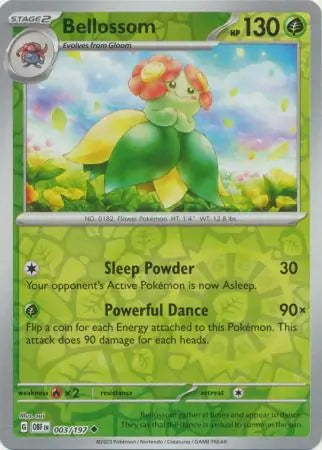 Bellossom Reverse Holo 003, Obsidian Flames | Scarlet & Violet, , 4.00 kr, Pokesingles. Kjøp pokemon kort til lave priser hos oss.