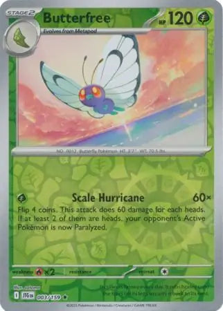 Butterfree Reverse Holo 003 - Journey Together Pokesingles