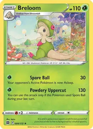 Breloom 004, Brilliant Stars | Sword & Shield, , 0.00 kr, Pokesingles. Kjøp pokemon kort til lave priser hos oss.