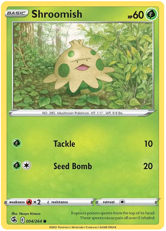 Shroomish 004, Fusion Strike | Sword & Shield, , 2.00 kr, Pokesingles. Kjøp pokemon kort til lave priser hos oss.