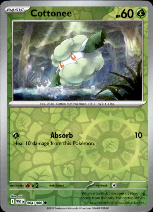 Cottonee Reverse Holo 004 - White Flare Pokesingles