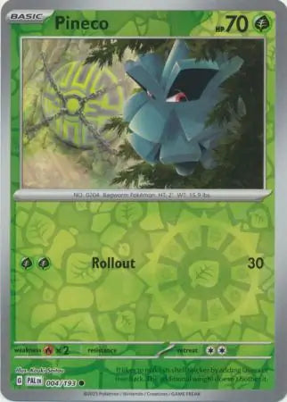 Pineco Reverse Holo 004 - Paldea Evolved, Paldea Evolved | Scarlet & Violet, , 5.00 kr, Pokesingles. Kjøp pokemon kort til lave priser hos oss.