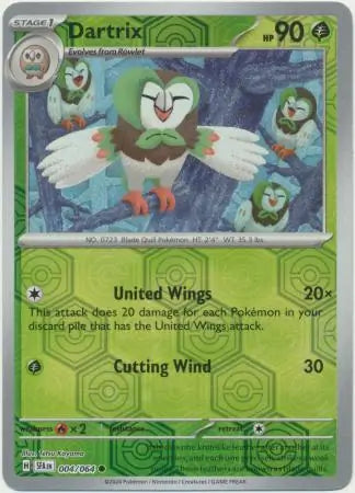 Dartrix Reverse Holo 004 - Shrouded Fable Pokesingles