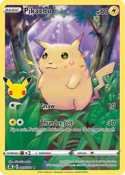 Pikachu 005, Celebrations | Sword & Shield, , 7.00 kr, Pokesingles. Kjøp pokemon kort til lave priser hos oss.