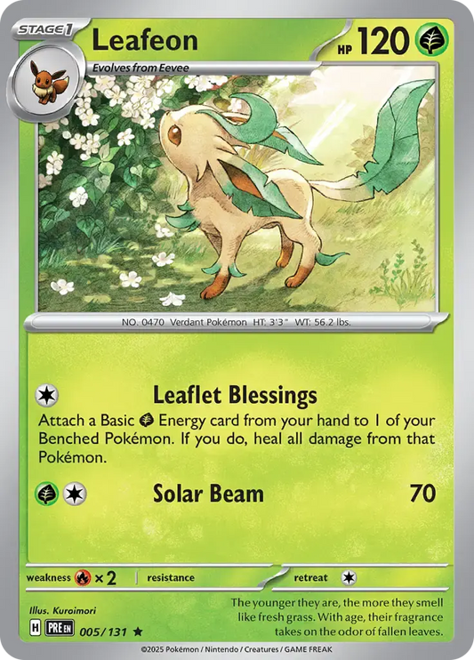 Leafeon Holo Rare 005 - Prismatic Evolutions Pokesingles
