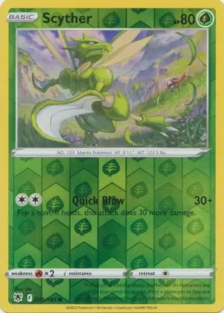 005 Scyther Reverse Holo, Astral Radiance | Sword & Shield, , 4.00 kr, Pokesingles. Kjøp pokemon kort til lave priser hos oss.