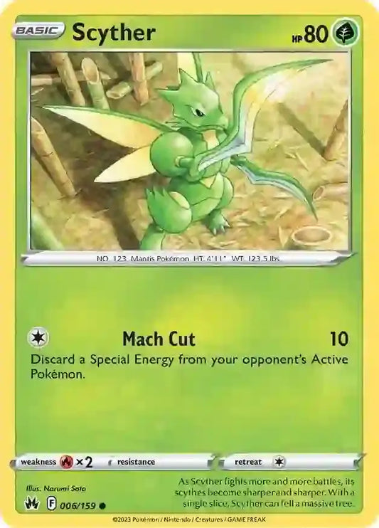 Scyther 006, Crown Zenith | Sword & Shield, , 0.00 kr, Pokesingles. Kjøp pokemon kort til lave priser hos oss.