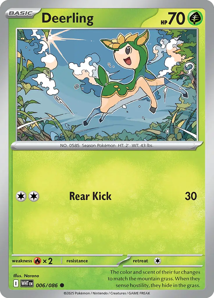 Deerling 006 - White Flare Pokesingles