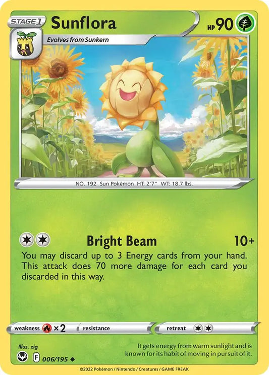 Sunflora 006, Silver Tempest | Sword & Shield, , 0.00 kr, Pokesingles. Kjøp pokemon kort til lave priser hos oss.