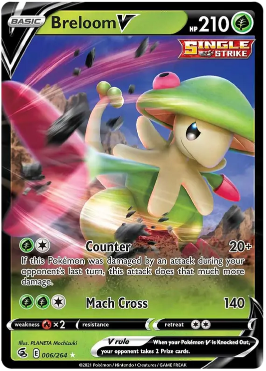 Breloom V 006, Fusion Strike | Sword & Shield, , 2.00 kr, Pokesingles. Kjøp pokemon kort til lave priser hos oss.