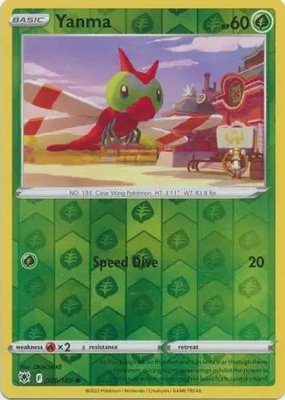 006 Yanma Reverse Holo, Astral Radiance | Sword & Shield, , 4.00 kr, Pokesingles. Kjøp pokemon kort til lave priser hos oss.
