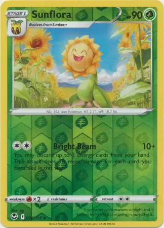 Sunflora Reverse Holo 006, Silver Tempest | Sword & Shield, , 0.00 kr, Pokesingles. Kjøp pokemon kort til lave priser hos oss.