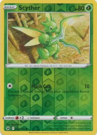 Scyther Reverse Holo 006, Crown Zenith | Sword & Shield, , 0.00 kr, Pokesingles. Kjøp pokemon kort til lave priser hos oss.