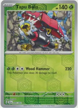 Tapu Bulu Reverse Holo 006 - Shrouded Fable Pokesingles