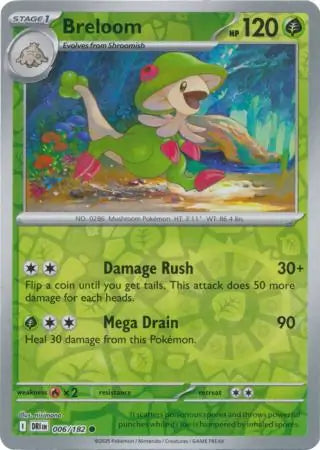 Breloom Reverse Holo 006 - Destined Rivals Pokesingles