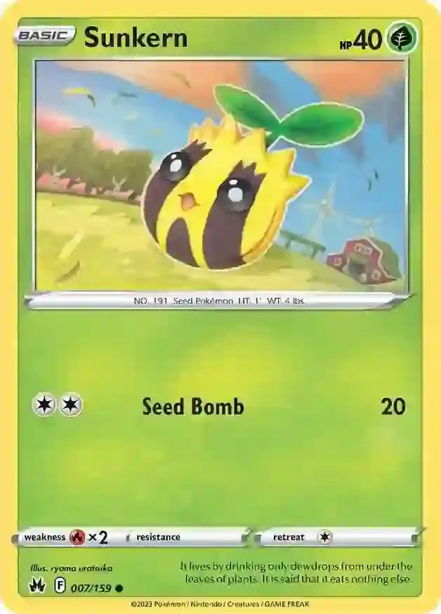 Sunkern 007, Crown Zenith | Sword & Shield, , 0.00 kr, Pokesingles. Kjøp pokemon kort til lave priser hos oss.