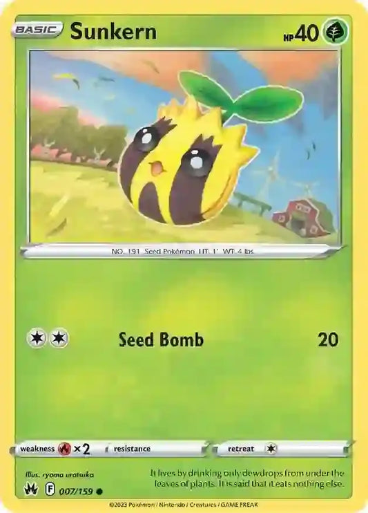 Sunkern 007, Crown Zenith | Sword & Shield, , 0.00 kr, Pokesingles. Kjøp pokemon kort til lave priser hos oss.