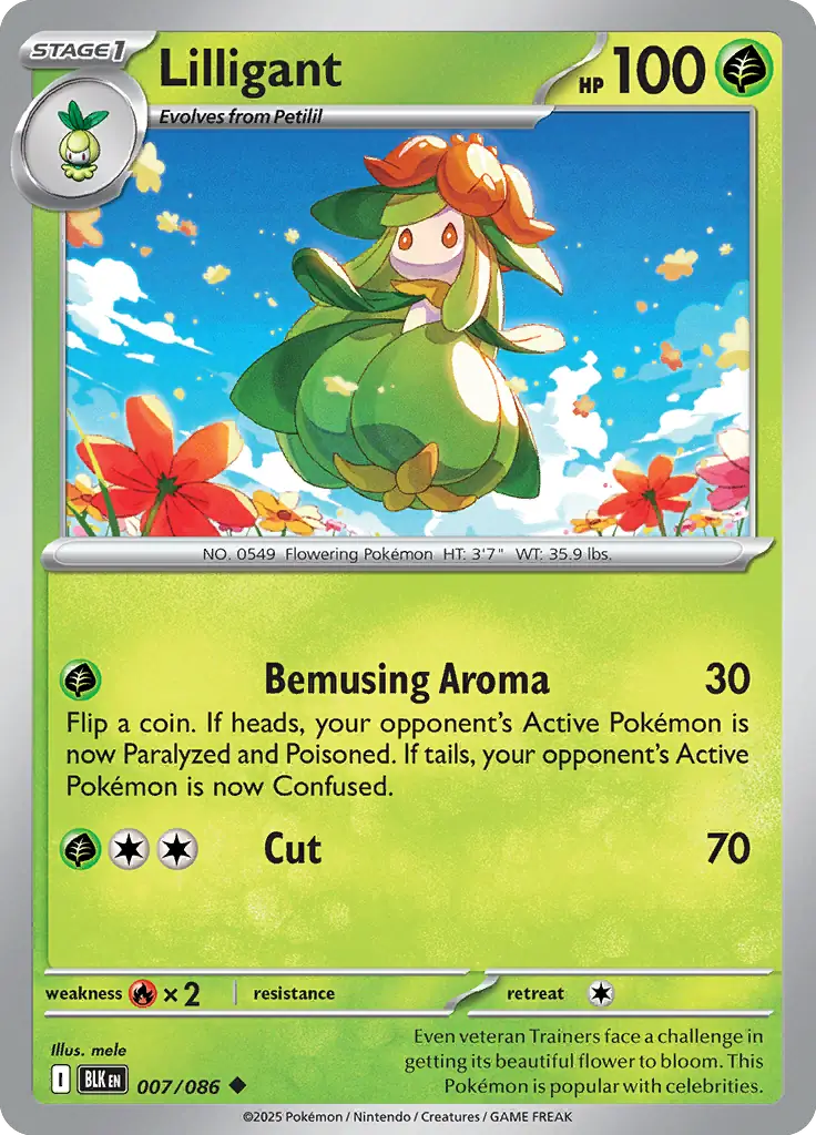 Lilligant 007 - Black Bolt Pokesingles