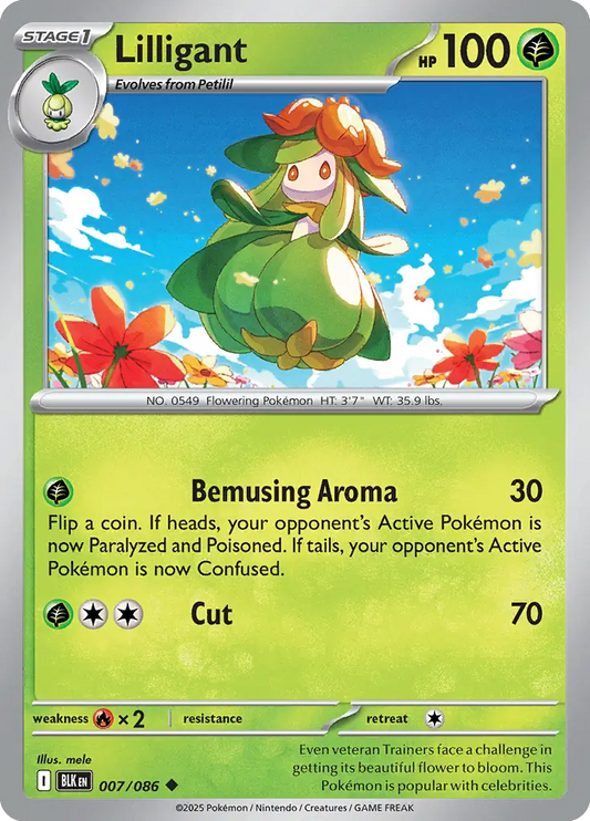Lilligant 007 - Black Bolt Pokesingles