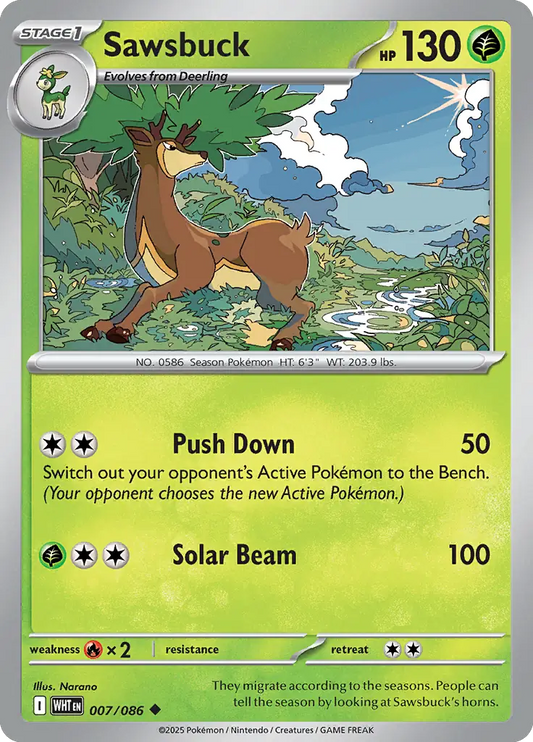 Sawsbuck 007 - White Flare Pokesingles