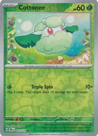 Cottonee Reverse Holo 007 Pokesingles