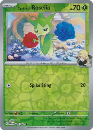Cynthia's Roselia Reverse Holo 007 - Destined Rivals Pokesingles