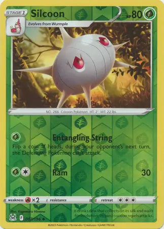 Silcoon Reverse Holo 007, Lost Origin | Sword & Shield, , 0.00 kr, Pokesingles. Kjøp pokemon kort til lave priser hos oss.