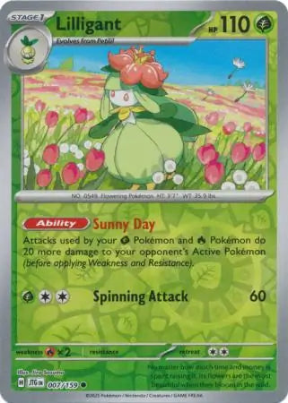 Lilligant Reverse Holo 007 - Journey Together Pokesingles