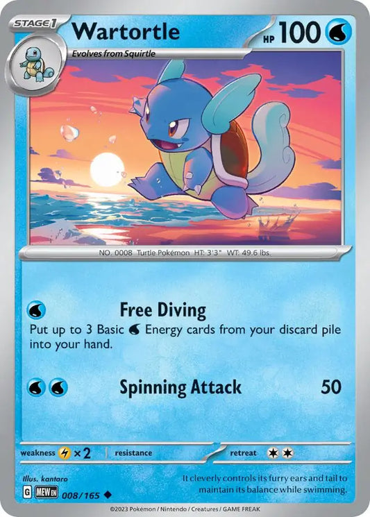 008 Wartortle, 151 | Scarlet & Violet, , 3.00 kr, Pokesingles. Kjøp pokemon kort til lave priser hos oss.